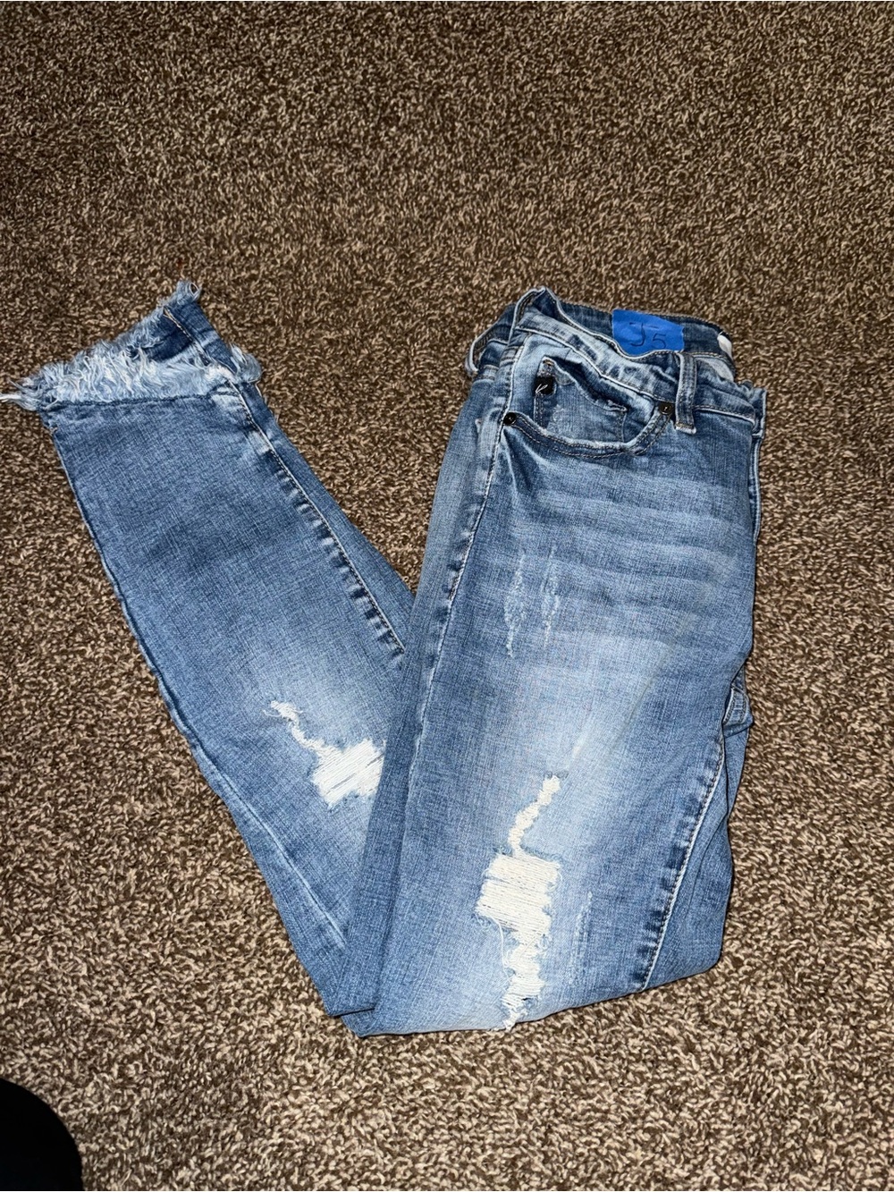 KanCan Light Blue Distressed Skinny Jeans size 7/27